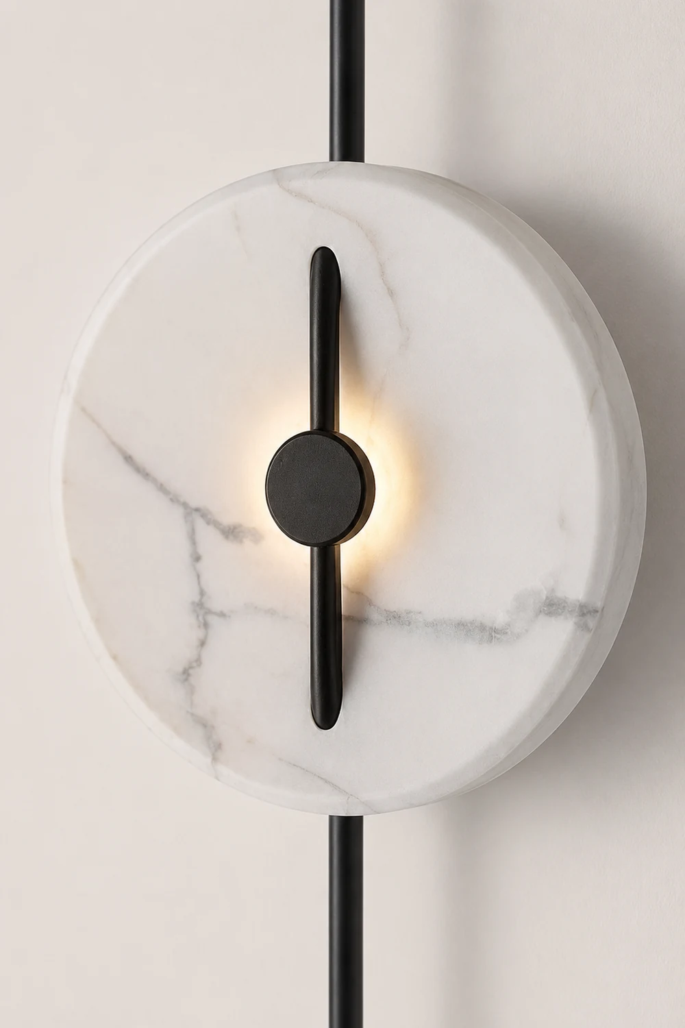 Contemporary Resin Round Marble Wall Light - Lumpaz