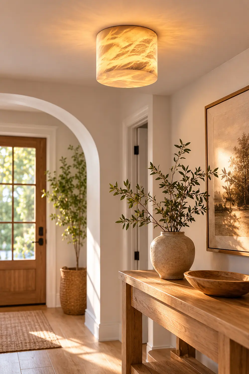Small Alabaster Ceiling Light - Lumpaz