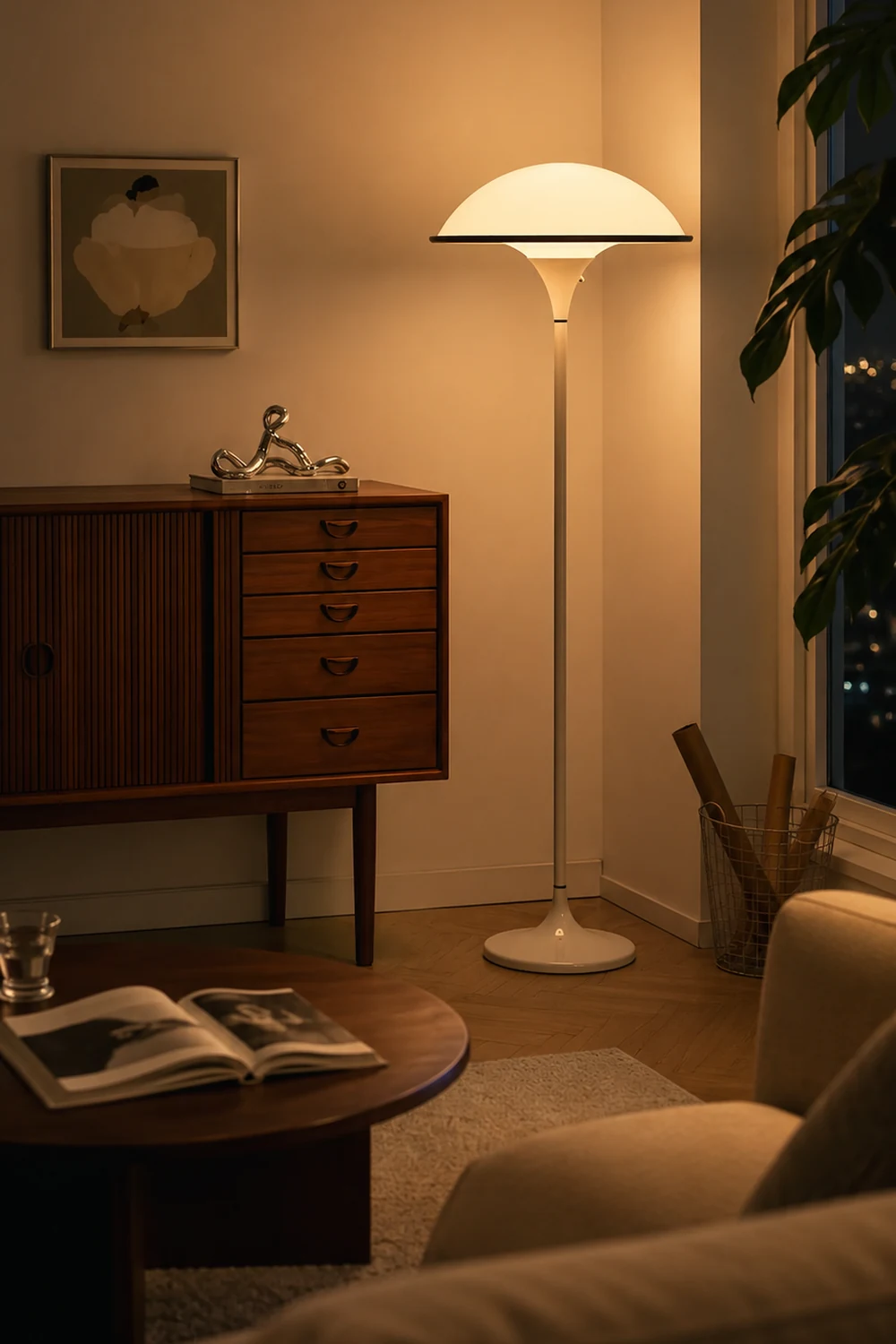 Fontana Mushroom Dome LED Floor Lamp - Lumpaz