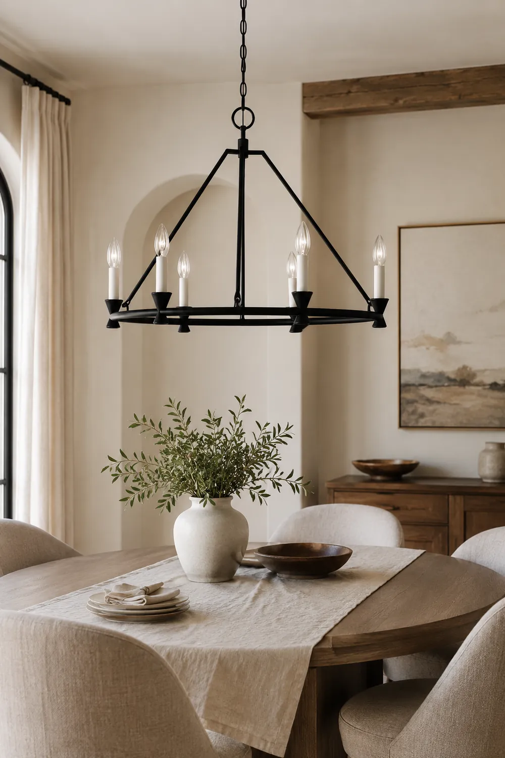 Minimalist Circular Keystone Chandelier - Lumpaz