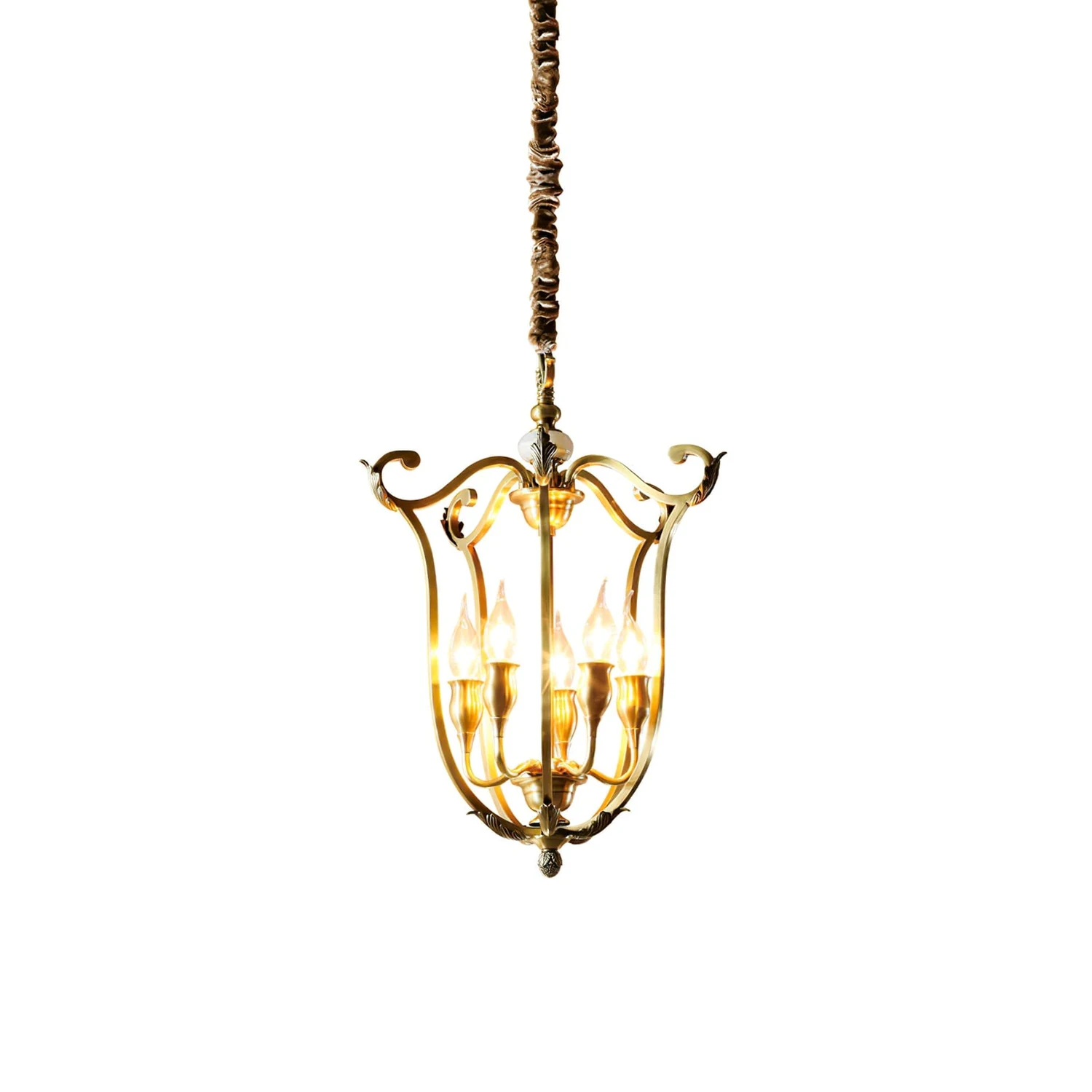 Classical carved candle chandelier - Lumpaz