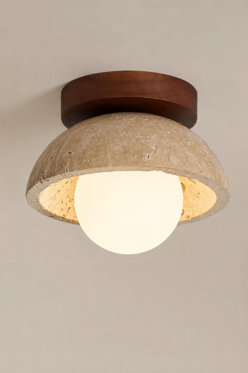 Piedra wood ceiling lamp - Lumpaz