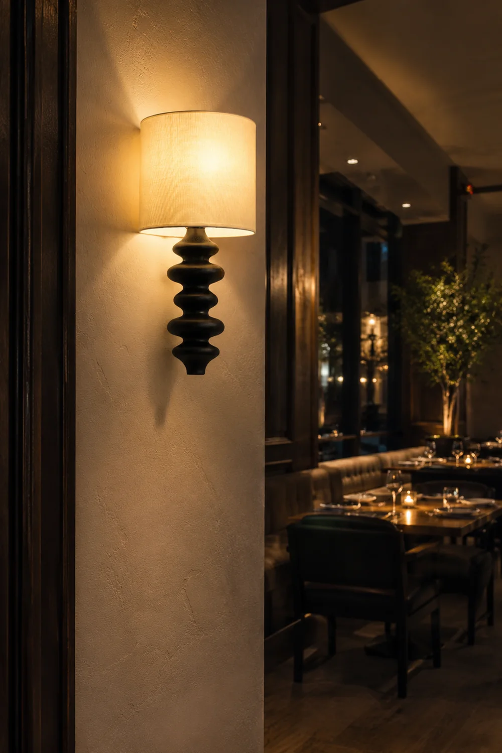 fishbone solid wood wall lamp - Lumpaz