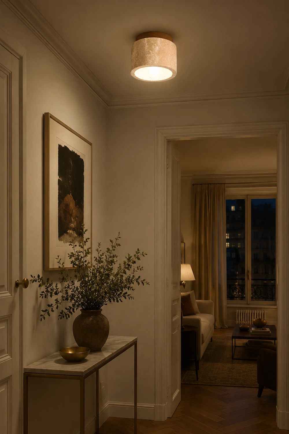 Minimalist Rustic Stone Ceiling Light - Lumpaz