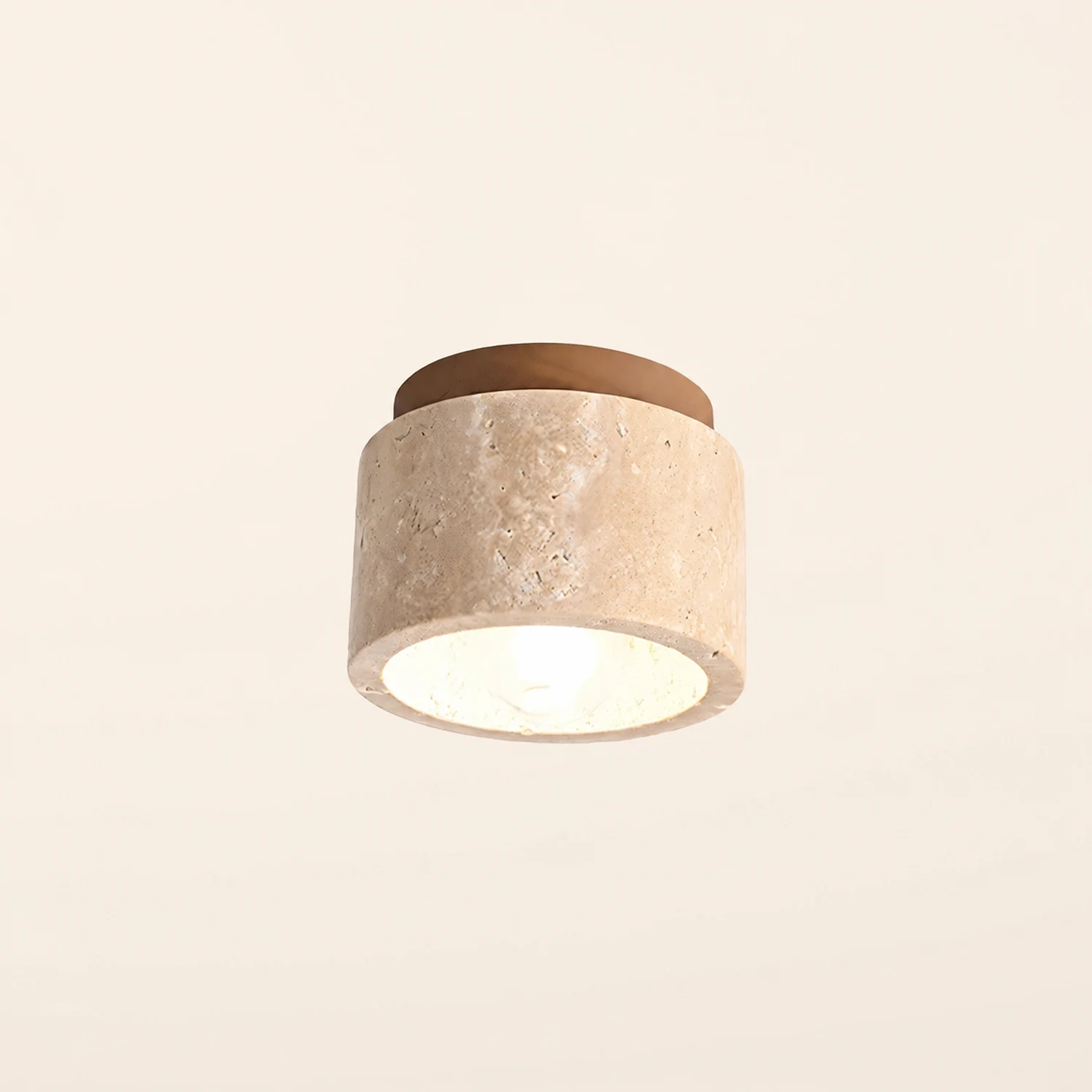 Minimalist Rustic Stone Ceiling Light - Lumpaz