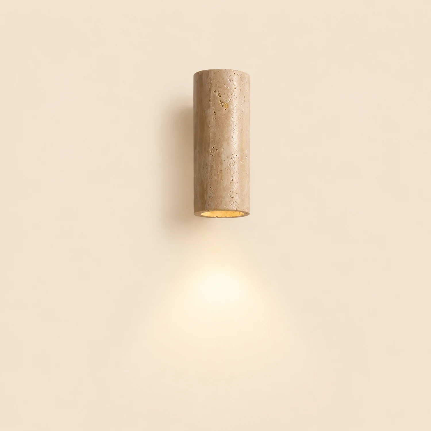 Travertine Cylinder Wall Lamp - Lumpaz