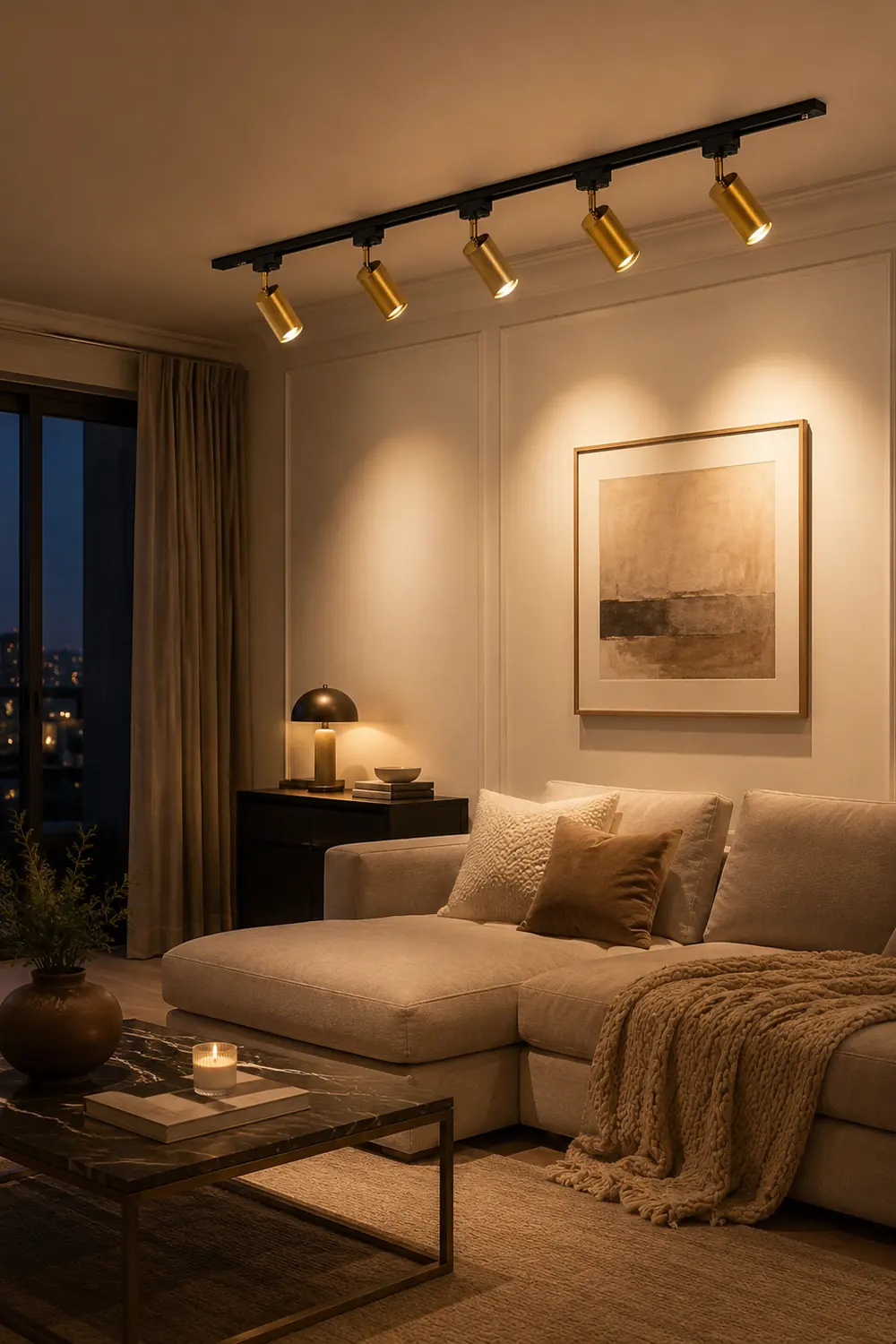 Gilded Rail Track Light - Lumpaz