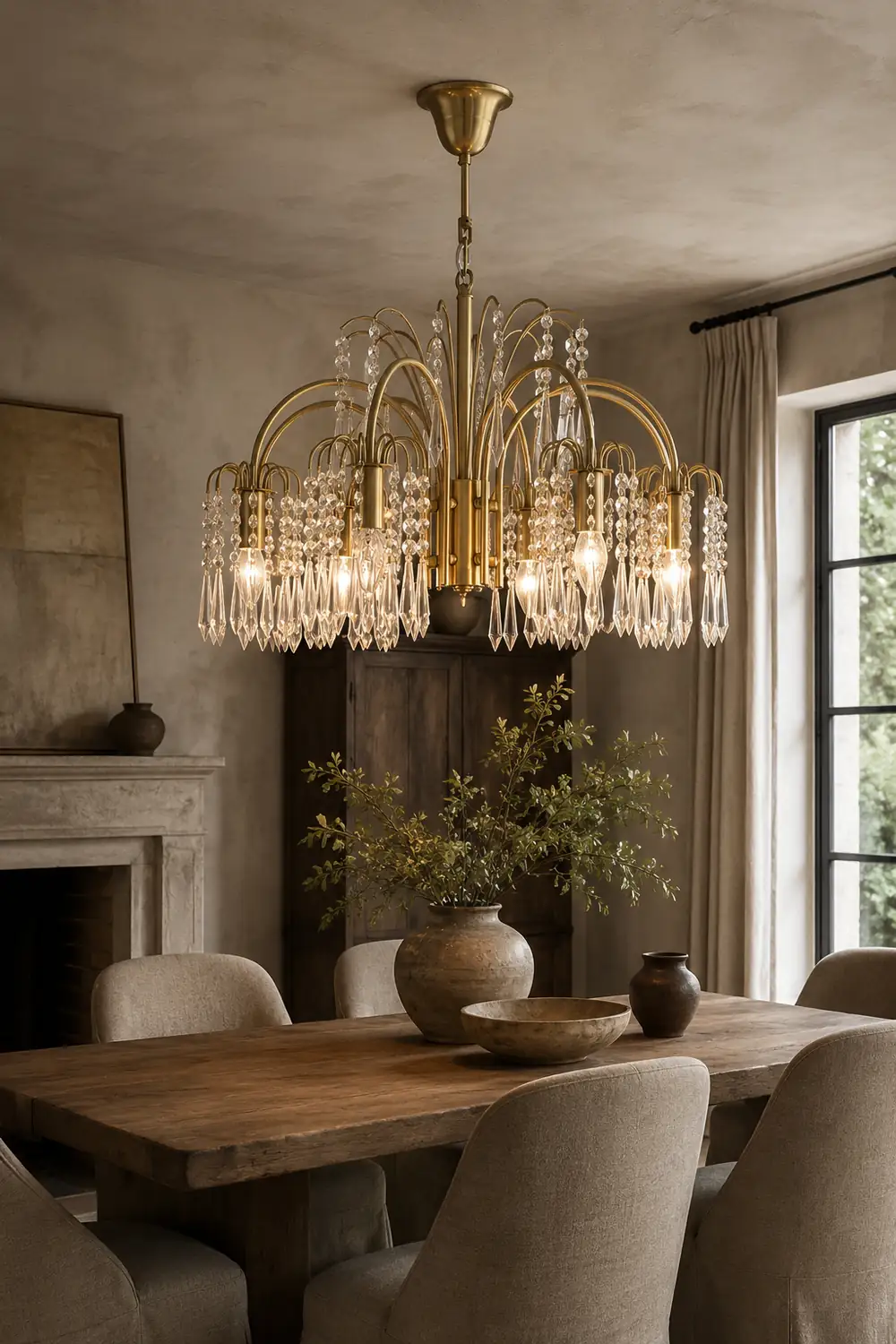 Crystal waterfall chandelier - Lumpaz