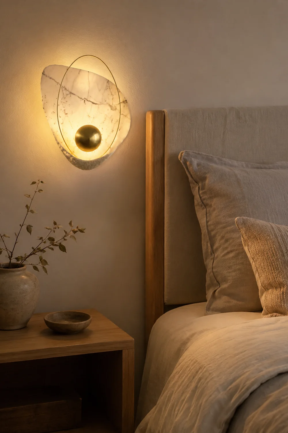 Artisan Shell Marble Wall Sconce - Lumpaz