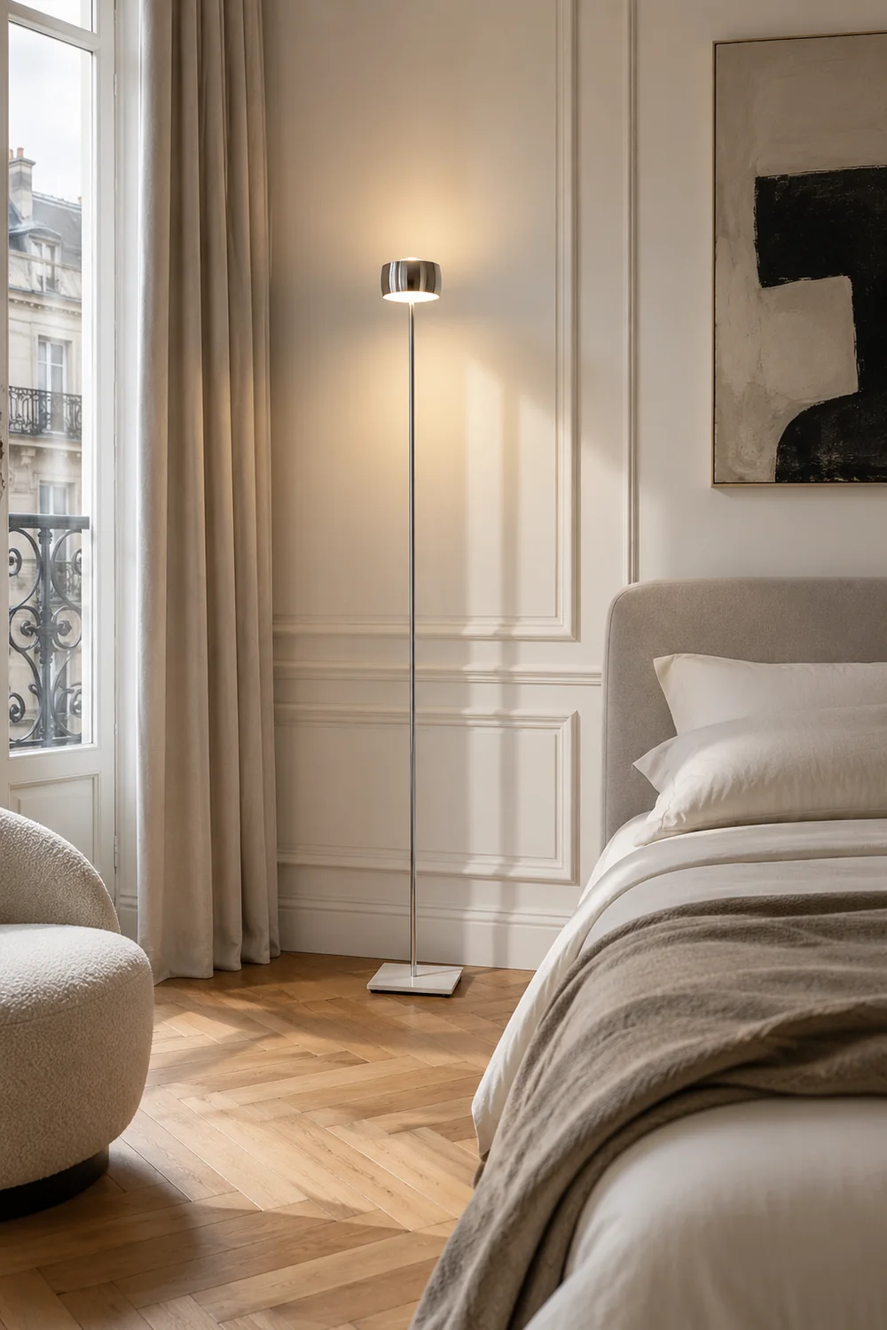 Elegant Thin Pole Floor Lamp - Lumpaz