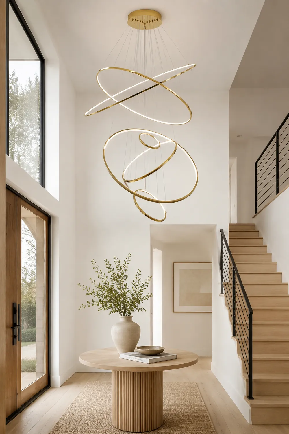 TLANX Large Tiered Ring Foyer Chandelier - Lumpaz