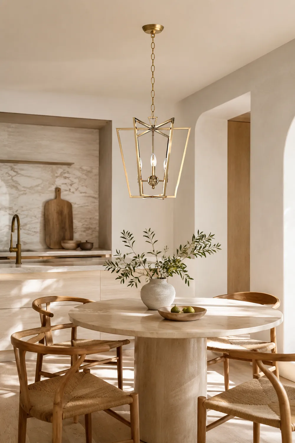 Frame gold cage chandelier - Lumpaz