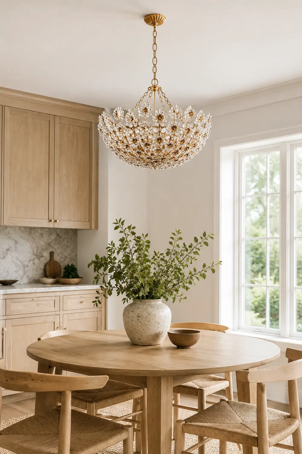 Claret Crystal Flower Basket Chandelier - Lumpaz