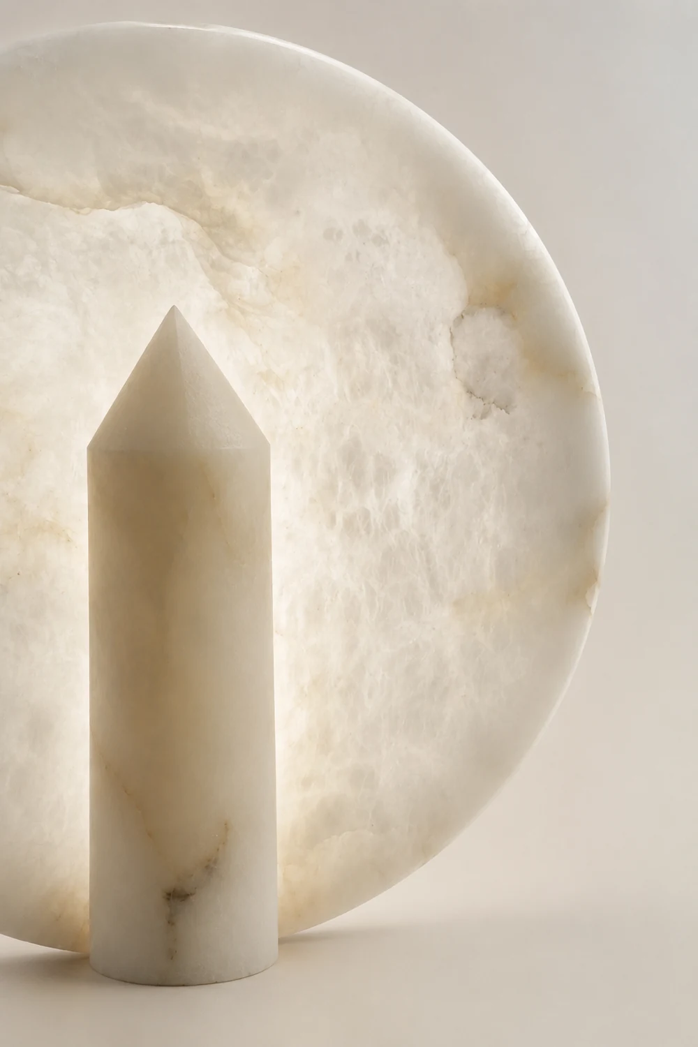Geometric Alabaster Table Lamp - Lumpaz