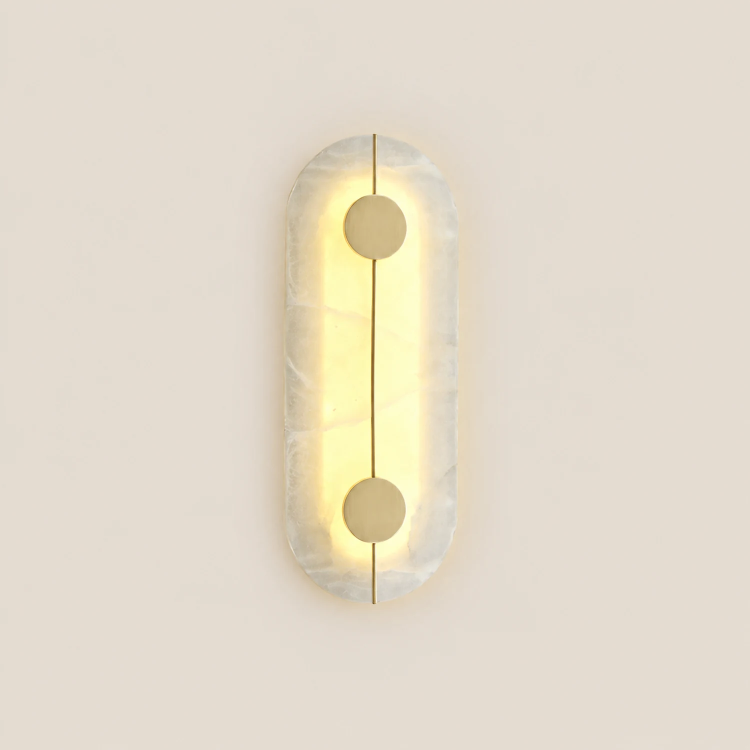 Modern Oval Alabaster Wall Lamp - Lumpaz