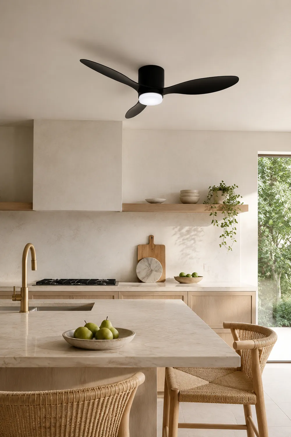 Recessed Fishtail Ceiling Fan Light - Lumpaz