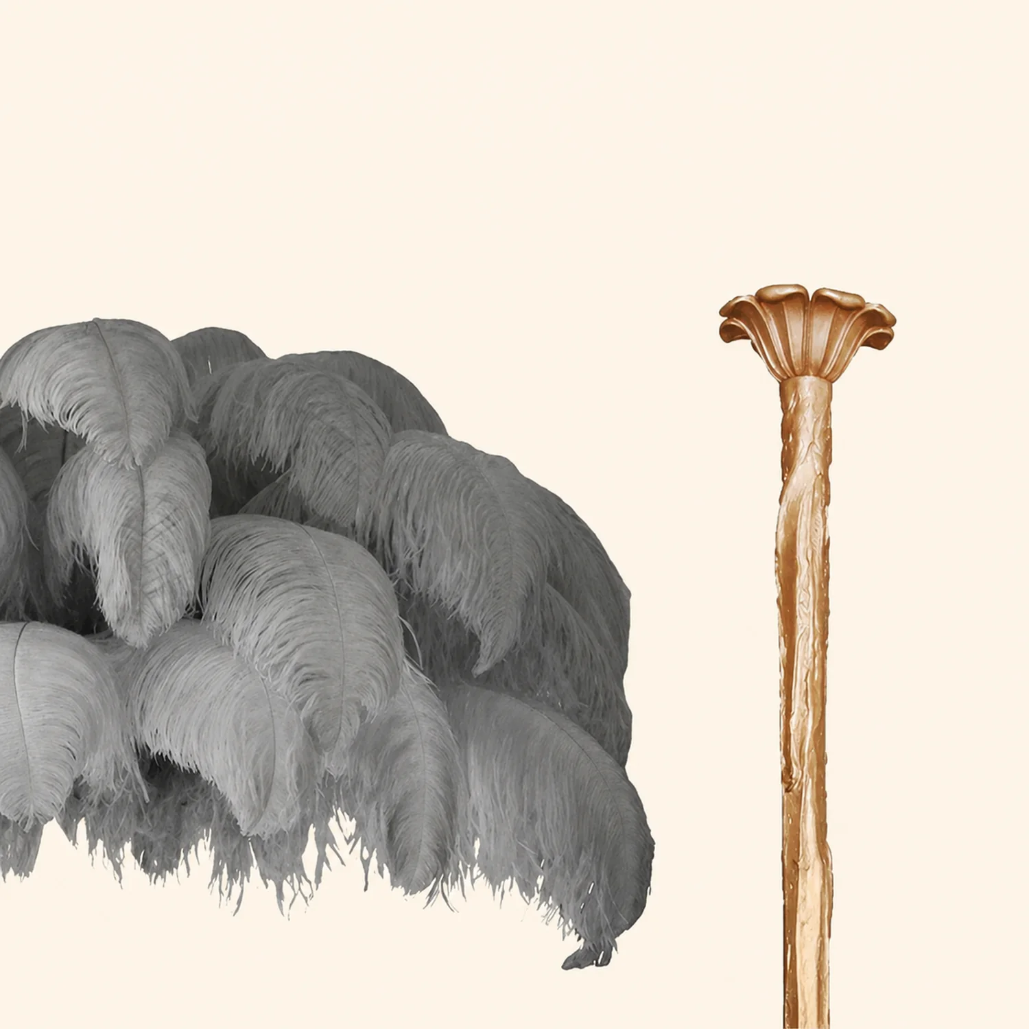 Colorful Ostrich Feather Chandelier - Lumpaz