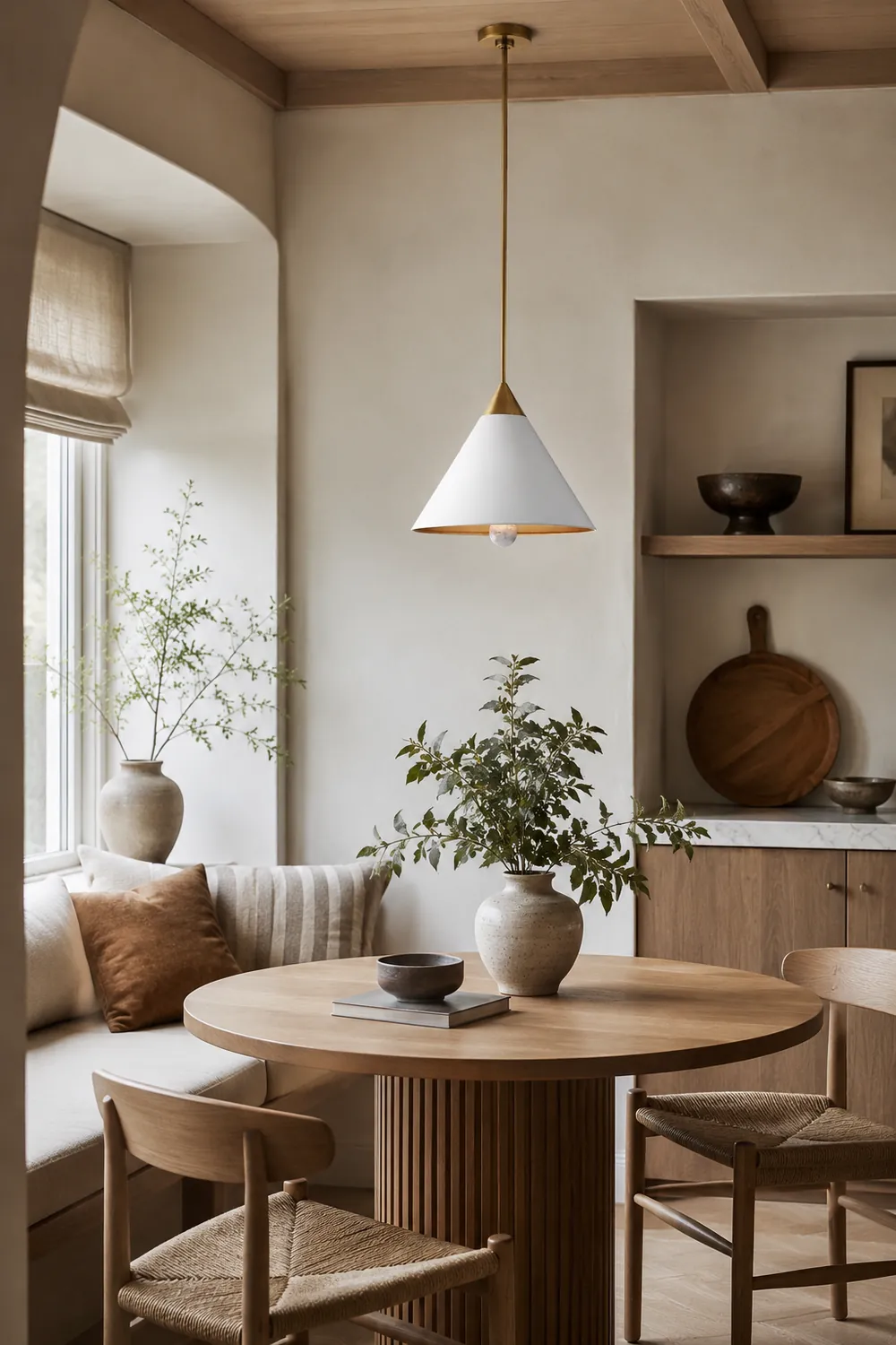 Minimalist Cone-Shaped Brass Pendant Lamp - Lumpaz