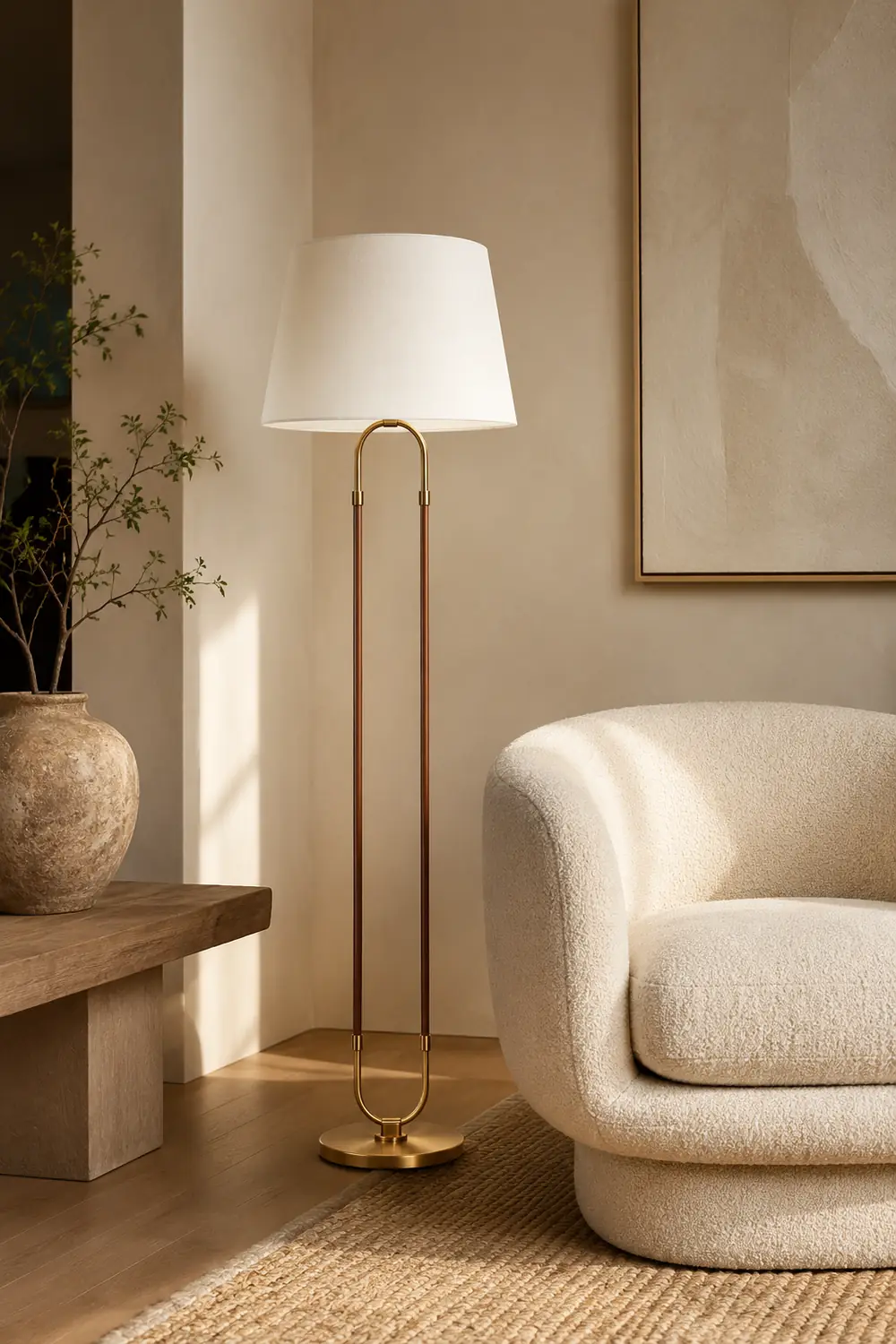 Katie Brass Floor Lamp - Lumpaz