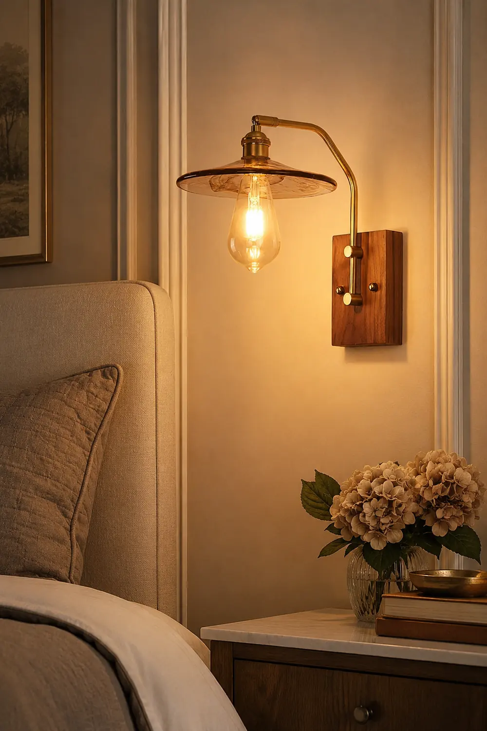 Heritage Walnut Wall Lamp - Lumpaz