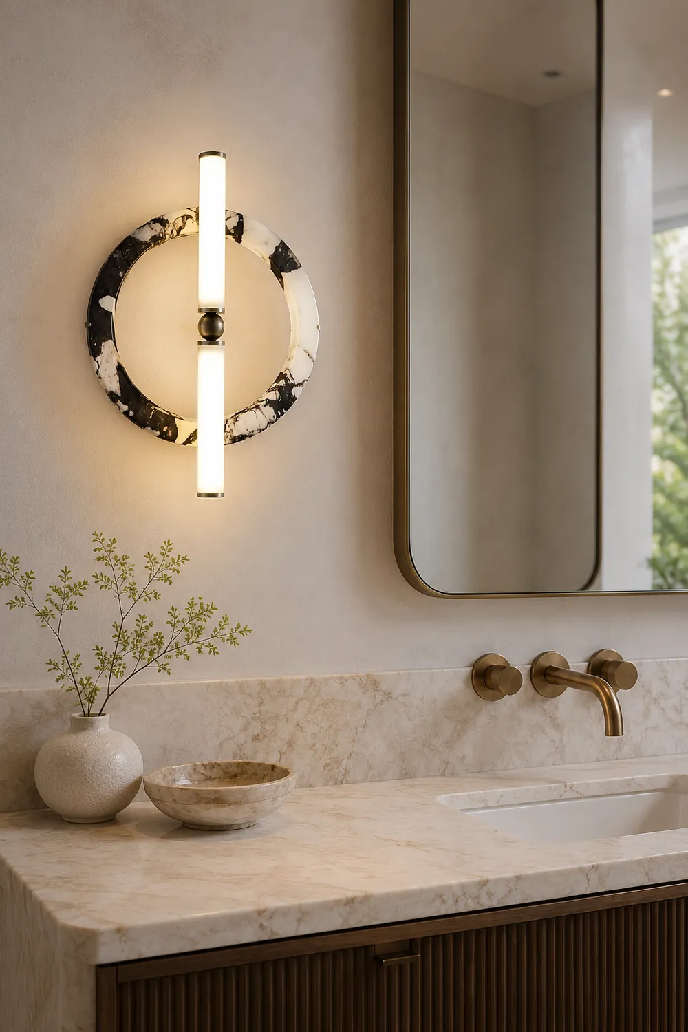 Bulgari marble ring wall lamp - Lumpaz
