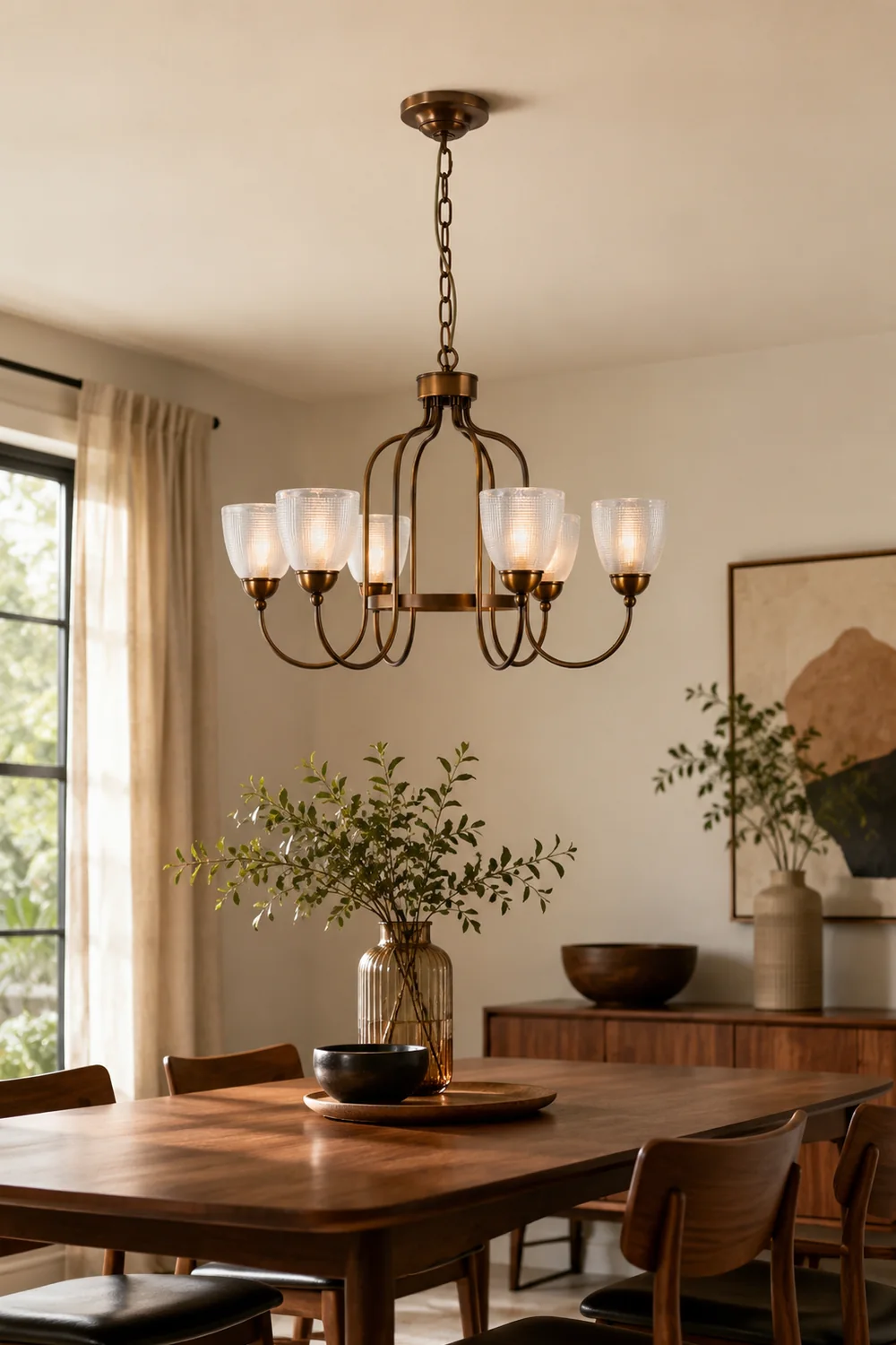 Meruna 6-light chandelier - Lumpaz
