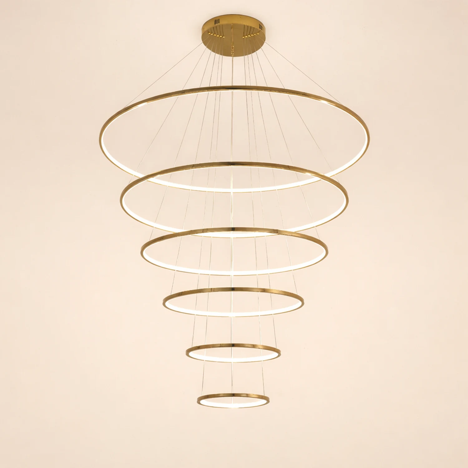 TLANX Large Tiered Ring Foyer Chandelier - Lumpaz