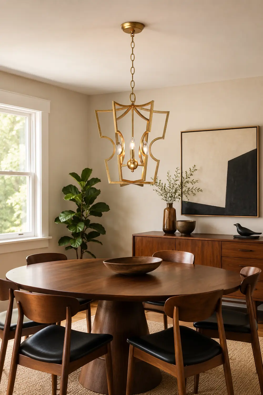 Rustic gold lantern chandelier - Lumpaz