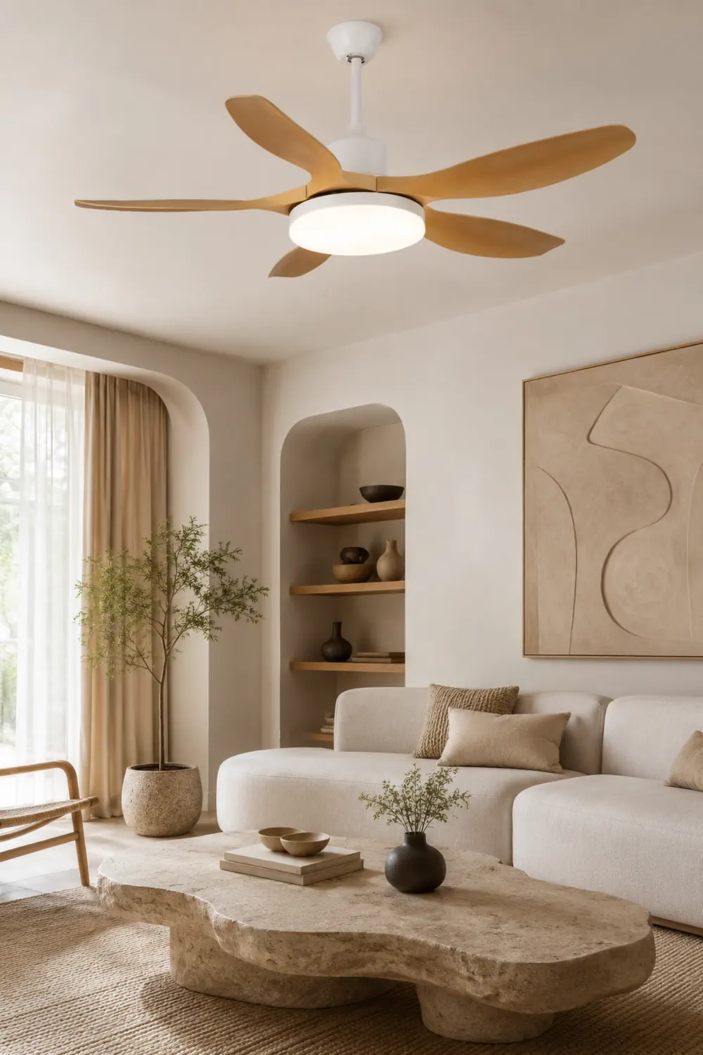 Five-Leaf Ceiling Fan Light - Lumpaz