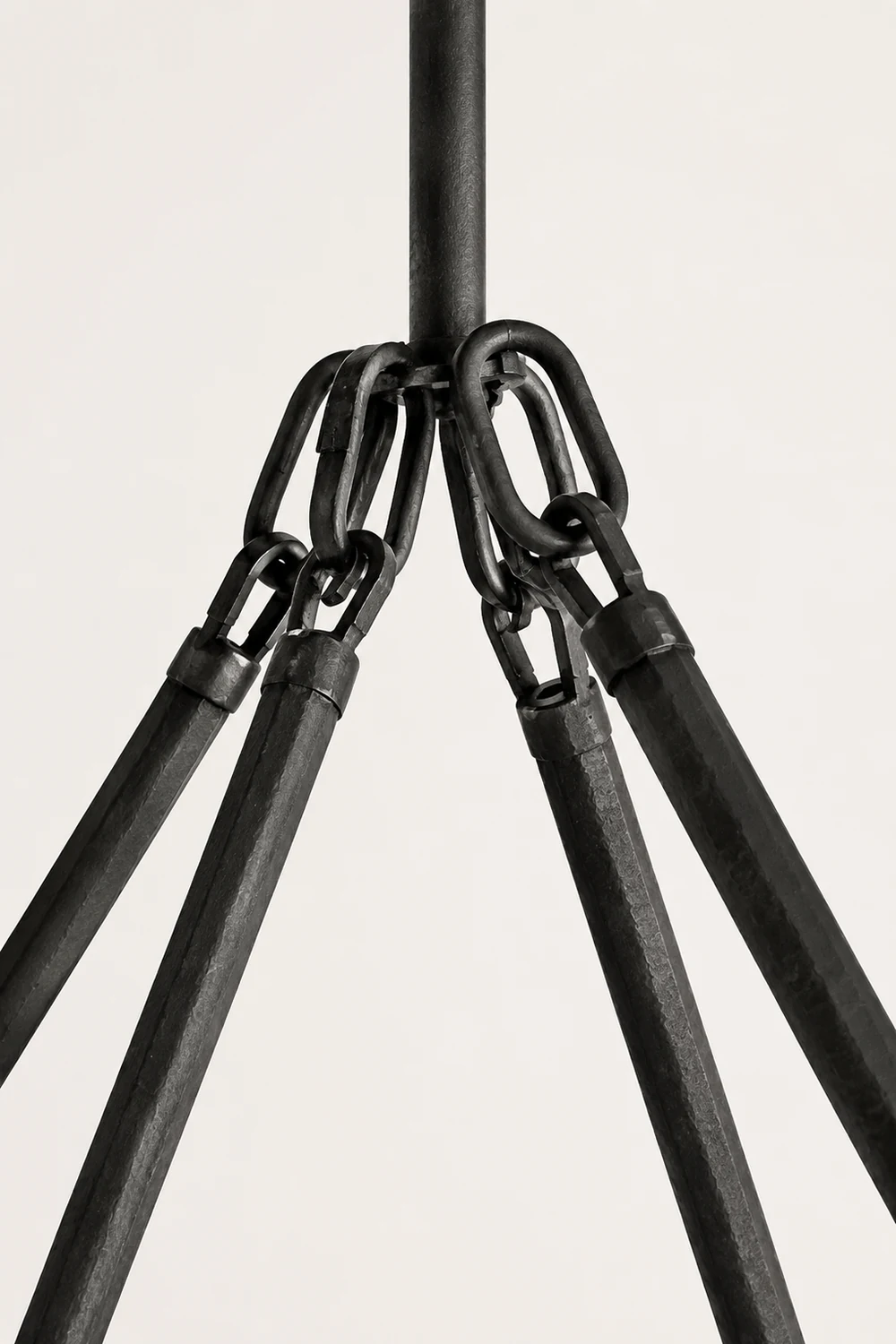 Black Round Farmhouse Candle Chandelier - Lumpaz