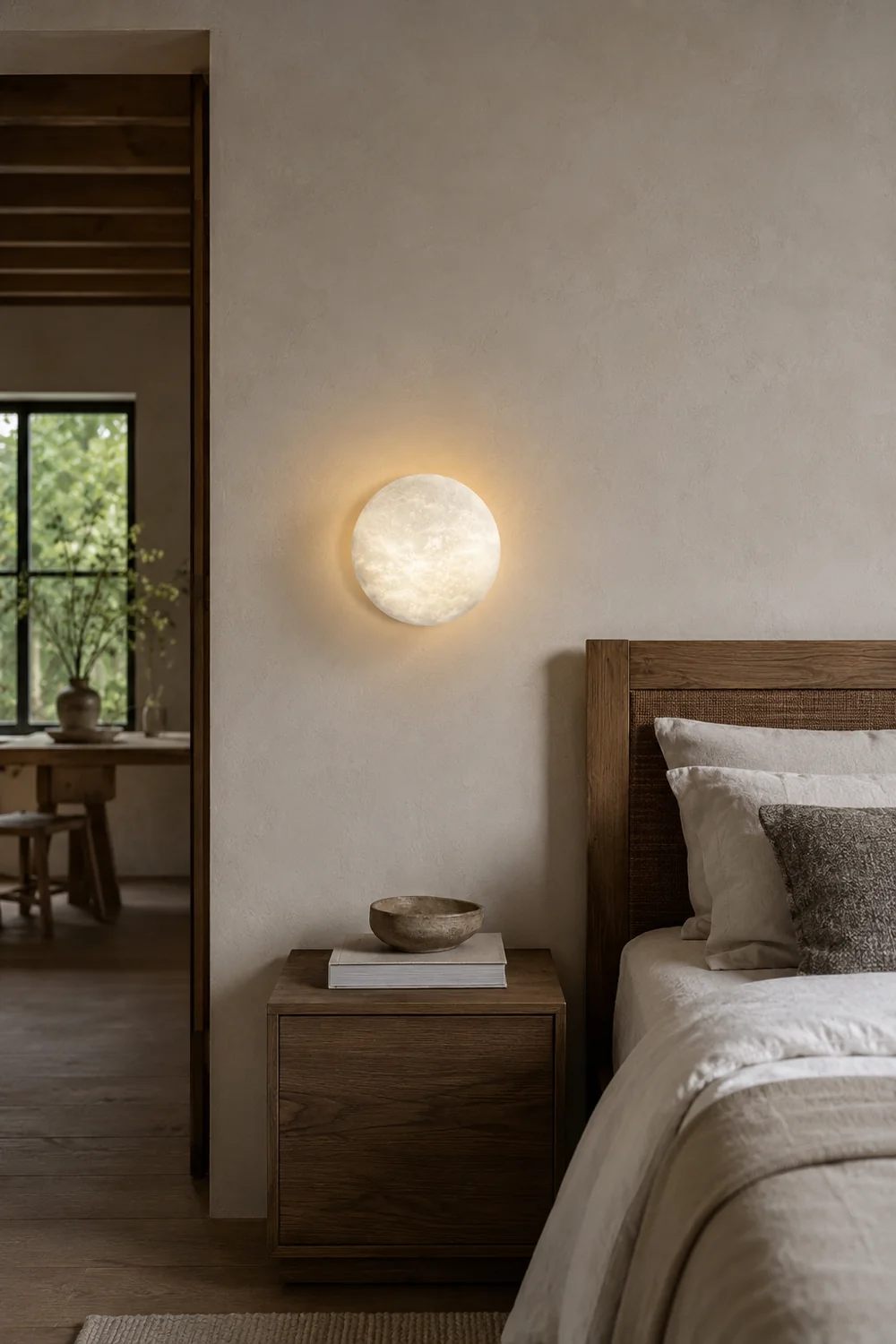 Lunar Glow Alabaster Wall Light - Lumpaz