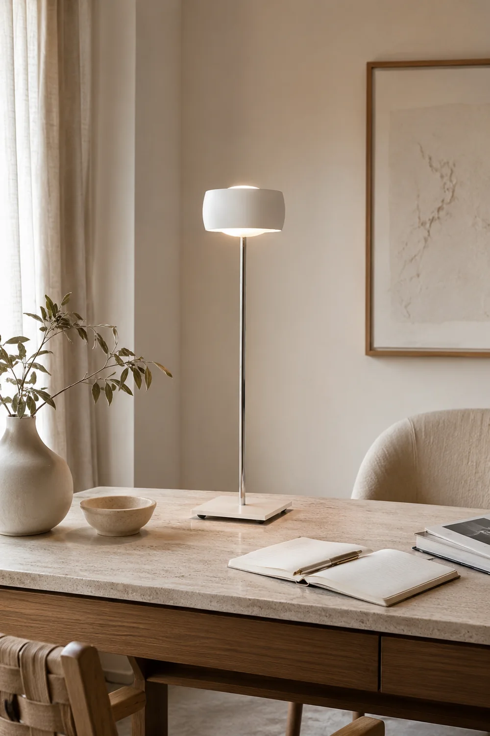 Minimalist Tall Stand Desk Lamp - Lumpaz