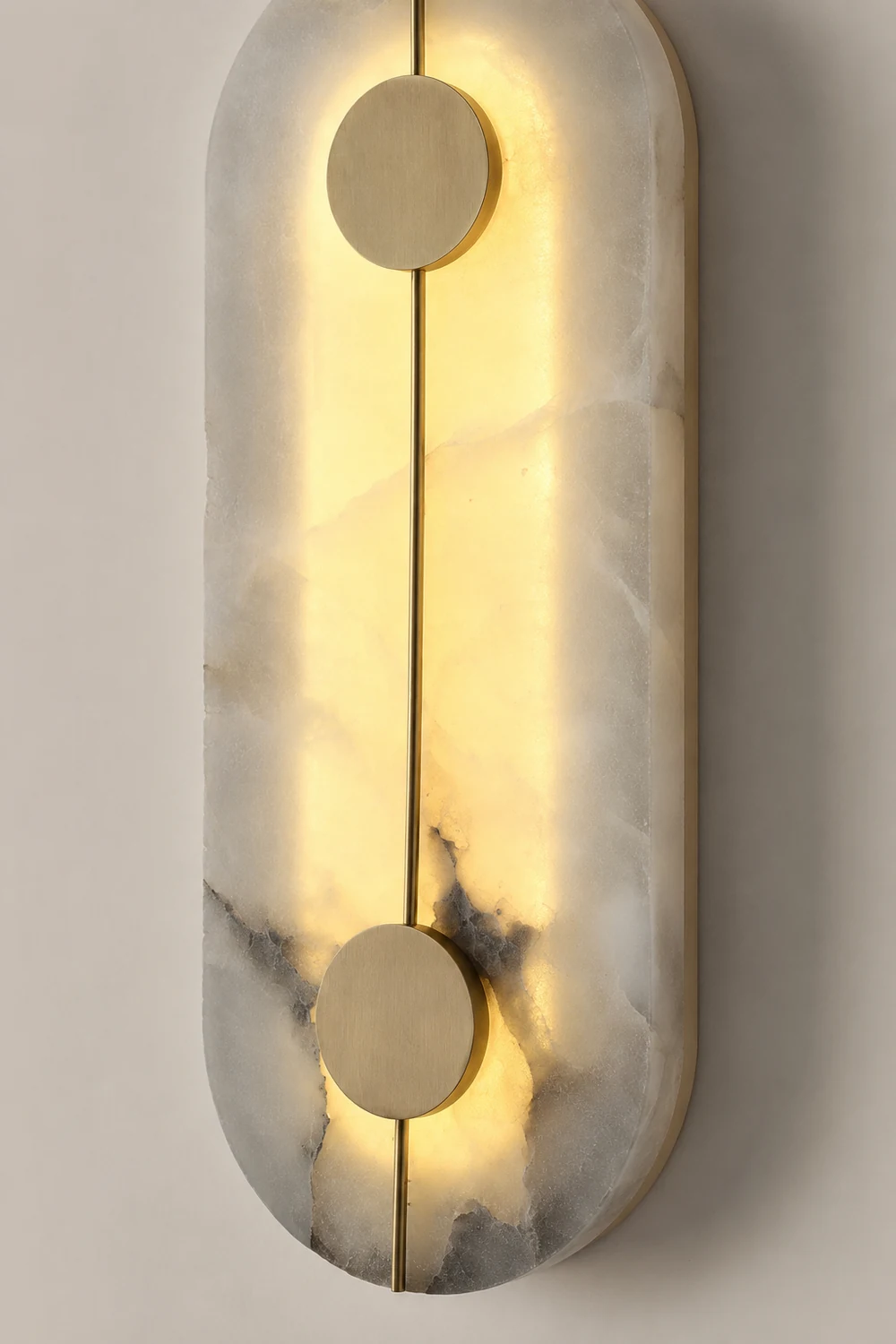 Modern Oval Alabaster Wall Lamp - Lumpaz