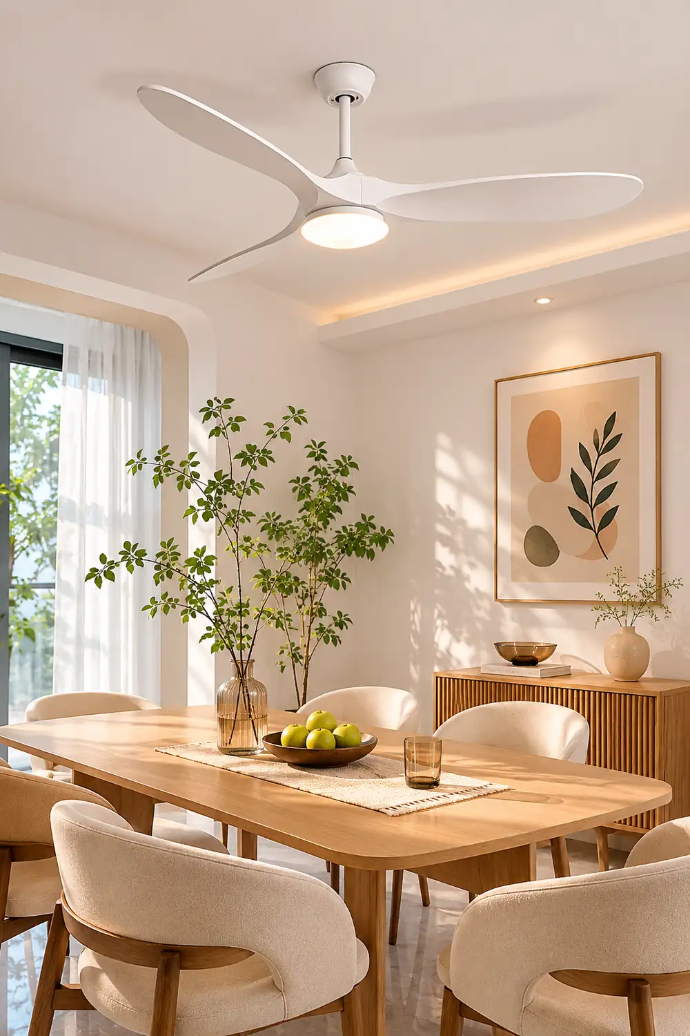 Modern ABS Ceiling Fan Light - Lumpaz
