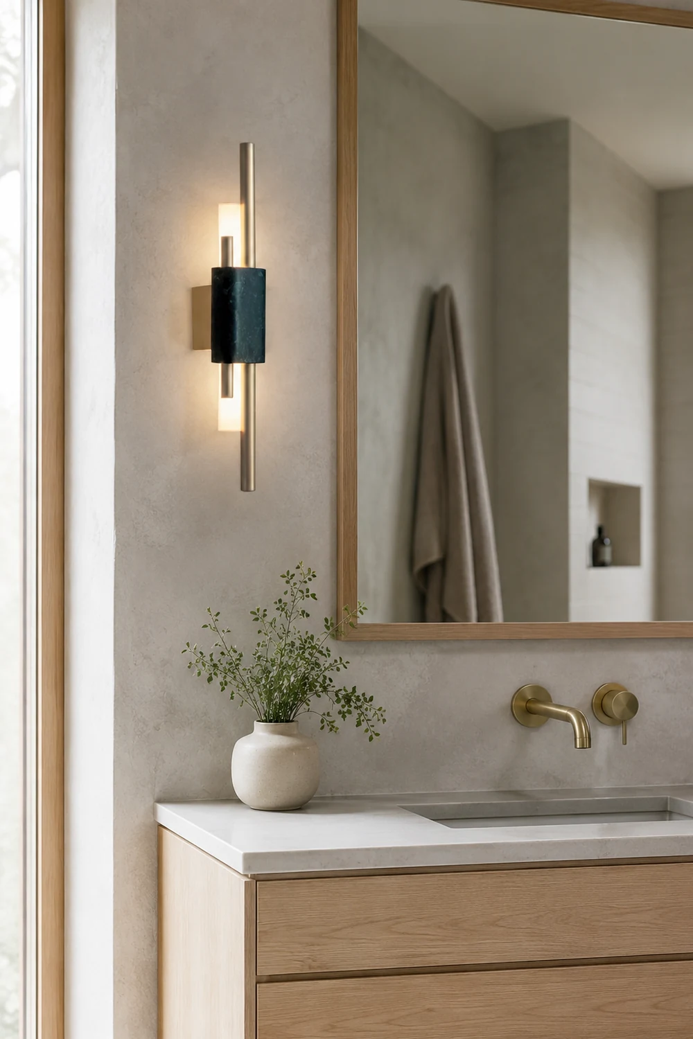 Bert Frank Tanto Marble Linear Wall Light - Lumpaz
