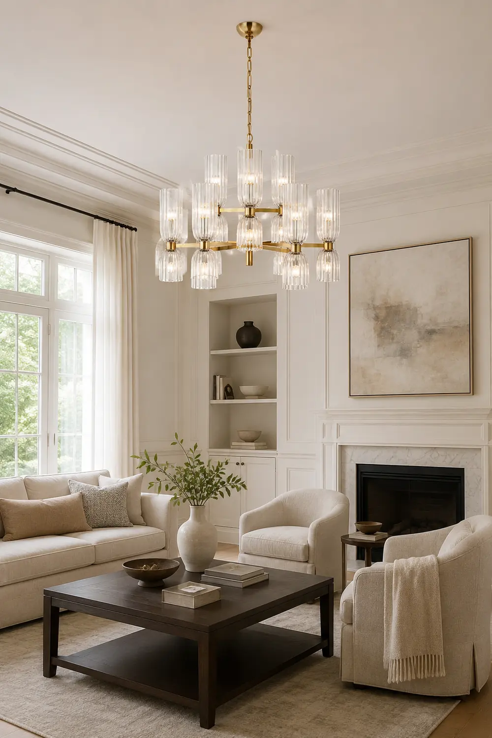 Asalea Double Layer Chandelier - Lumpaz