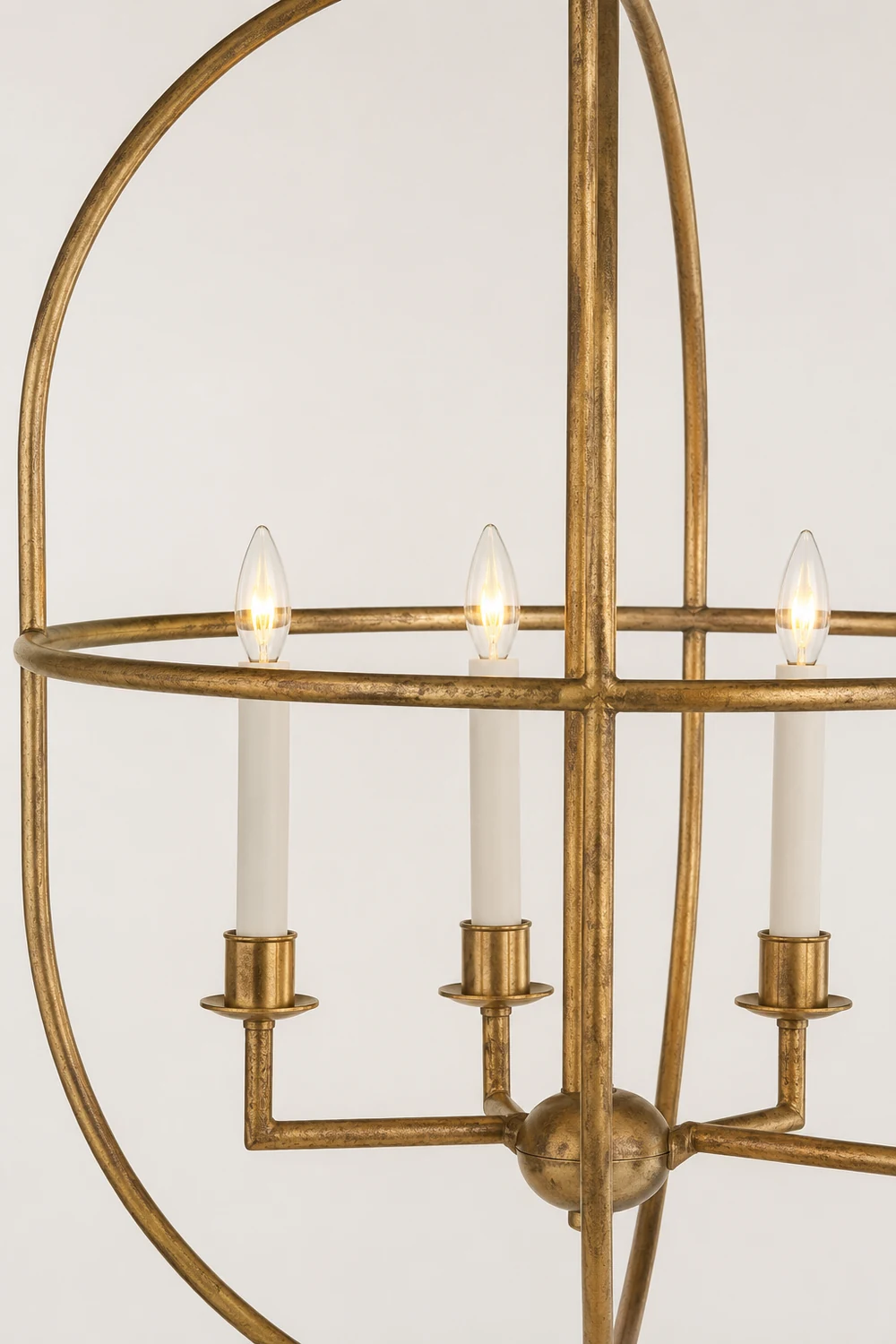 Desmond Antique Gold Oval Lantern Chandelier - Lumpaz