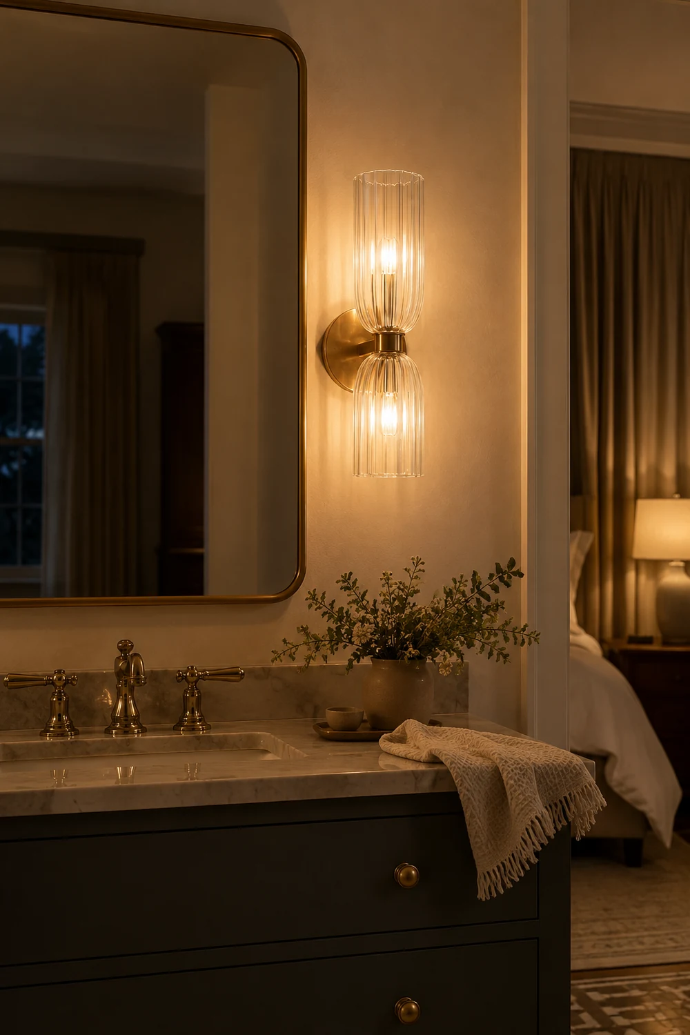 Asalea Double Bath Wall Sconce - Lumpaz