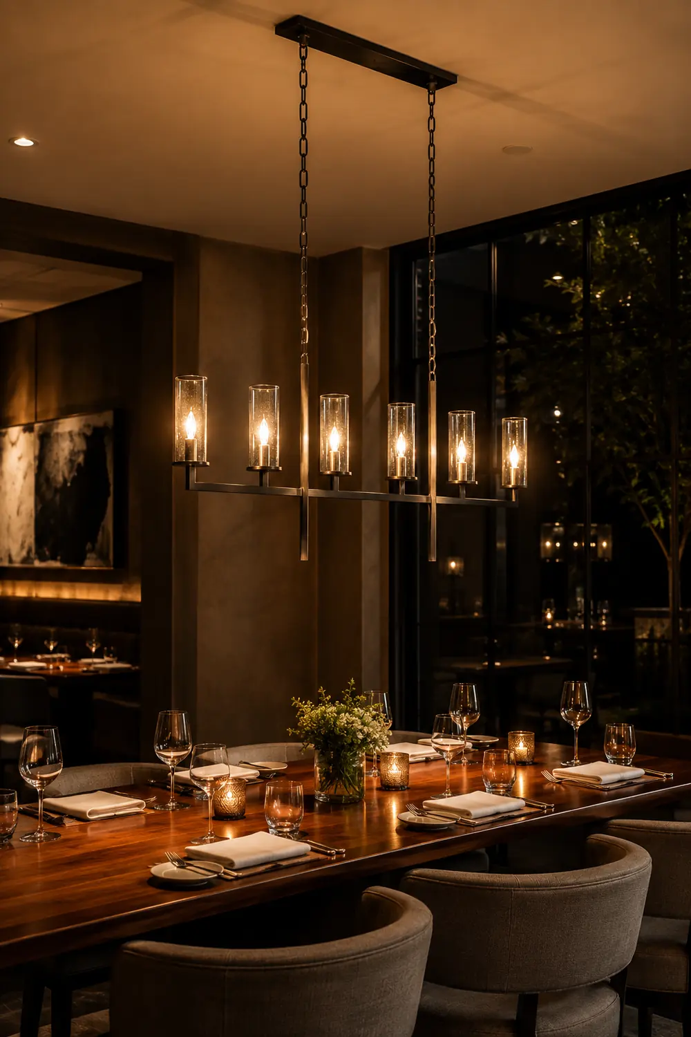 Liaison Large Linear Chandelier - Lumpaz