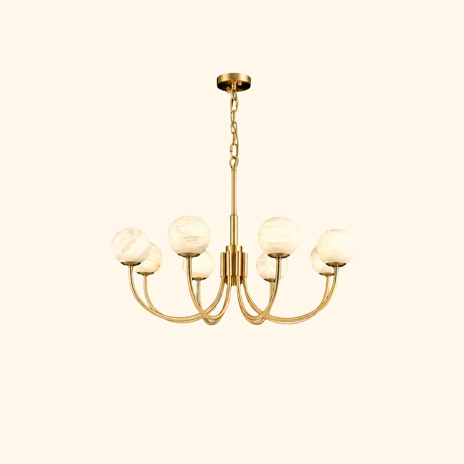 Aurelian Alabaster Globe Chandelier - Lumpaz