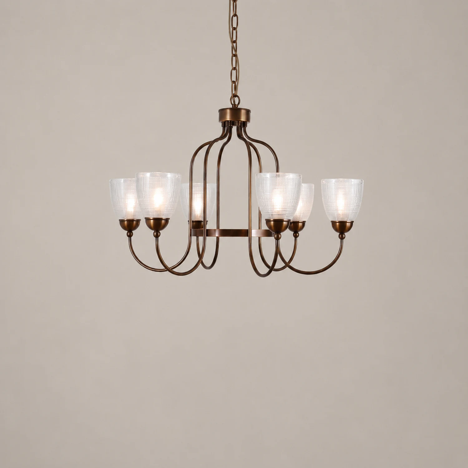 Meruna 6-light chandelier - Lumpaz