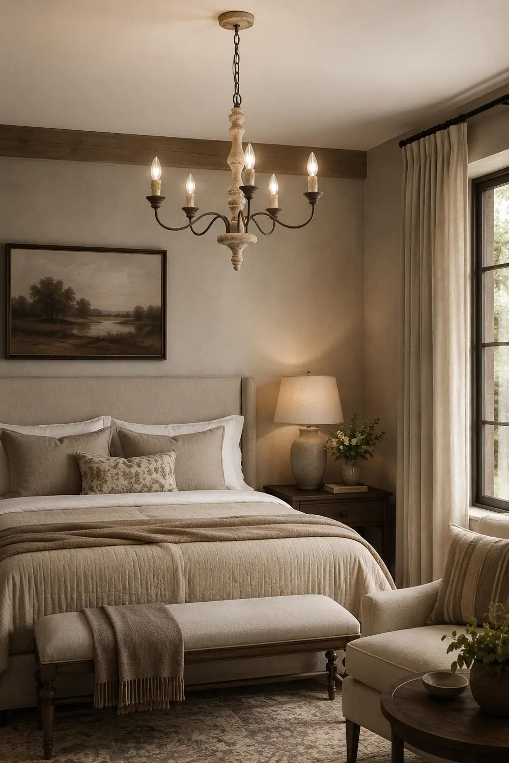 Rustic 5-Light Farmhouse Chandelier - Lumpaz