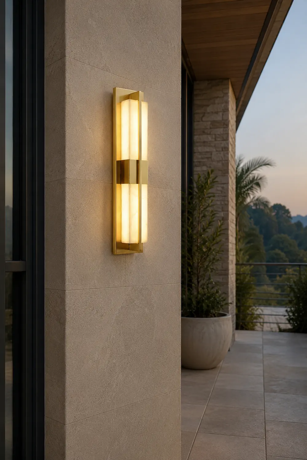 Polished Brass Lumina Outdoor Wall Lamp - Lumpaz