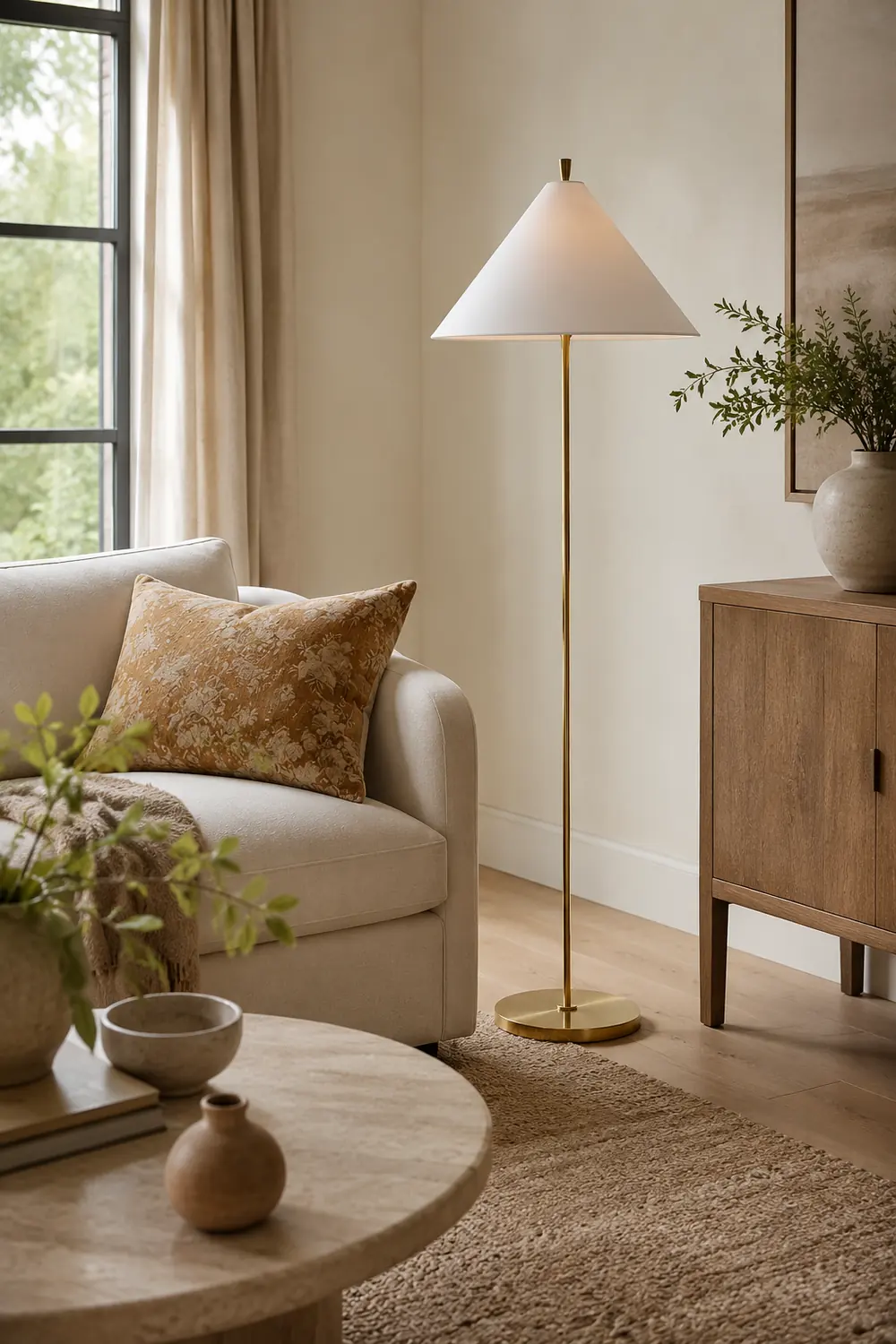 Ellis brass floor lamp - Lumpaz