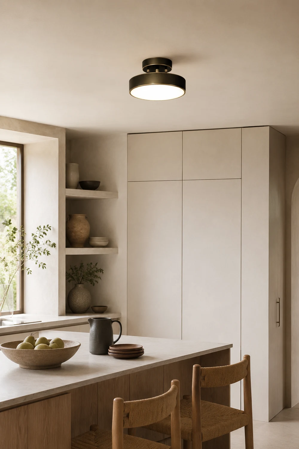 Nordic Industrial Simple Round LED Ceiling Light - Lumpaz