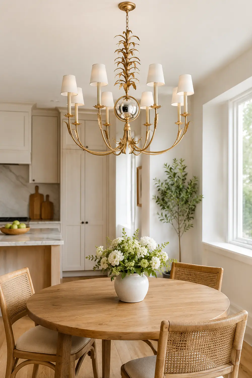 vintage gold leaf Gramercy chandelier - Lumpaz