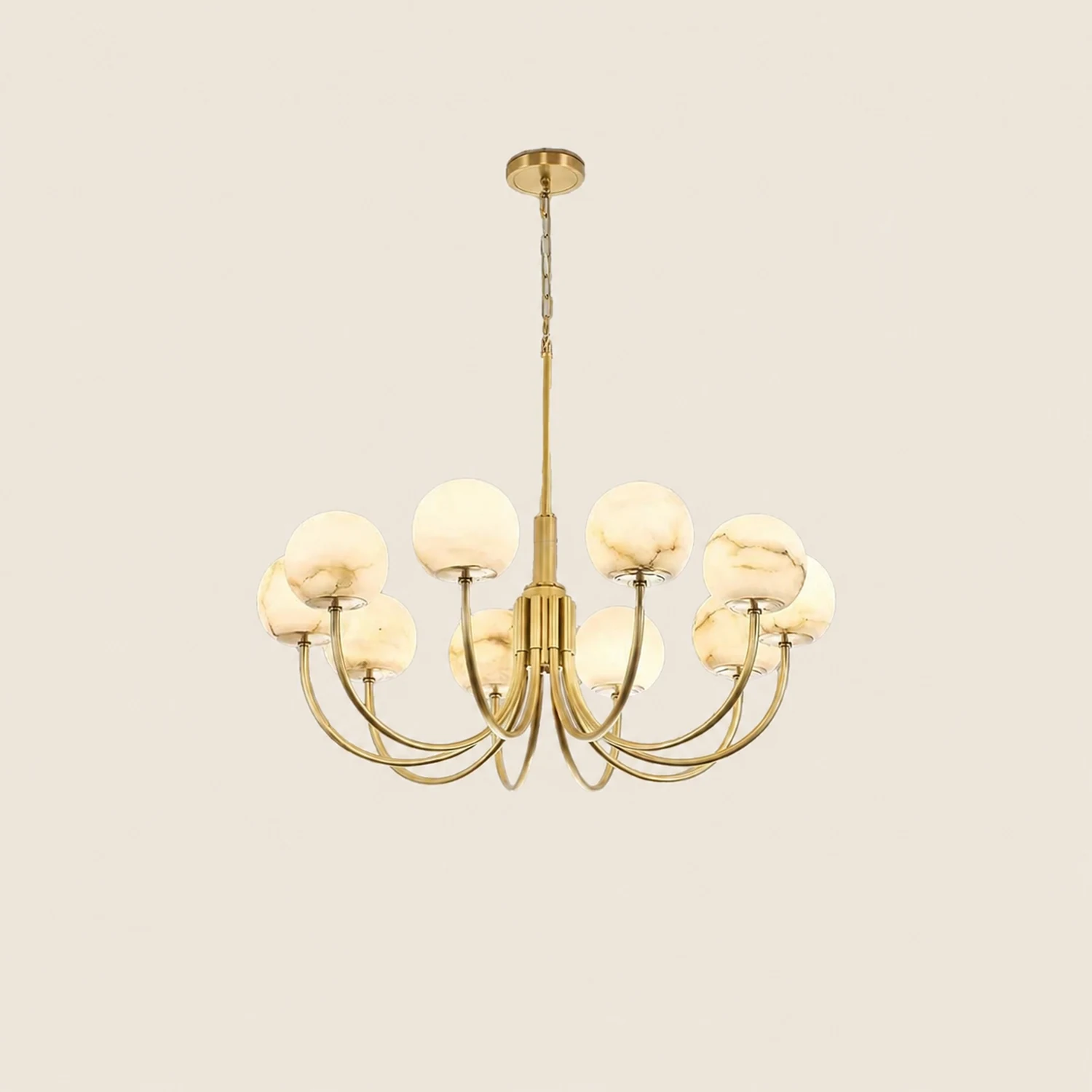 Aurelian Alabaster Globe Chandelier - Lumpaz