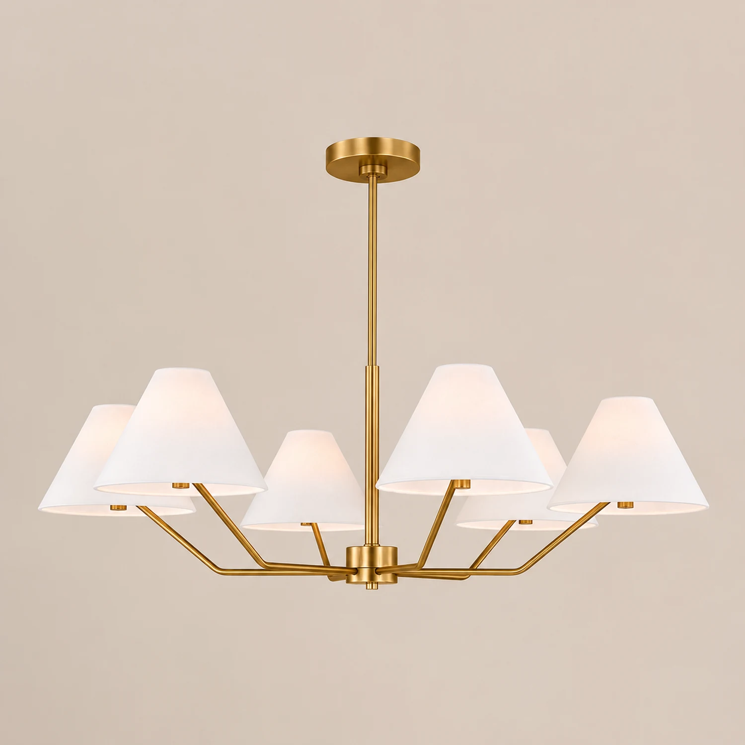 Minimalist Black Fabric Shade Chandelier - Lumpaz
