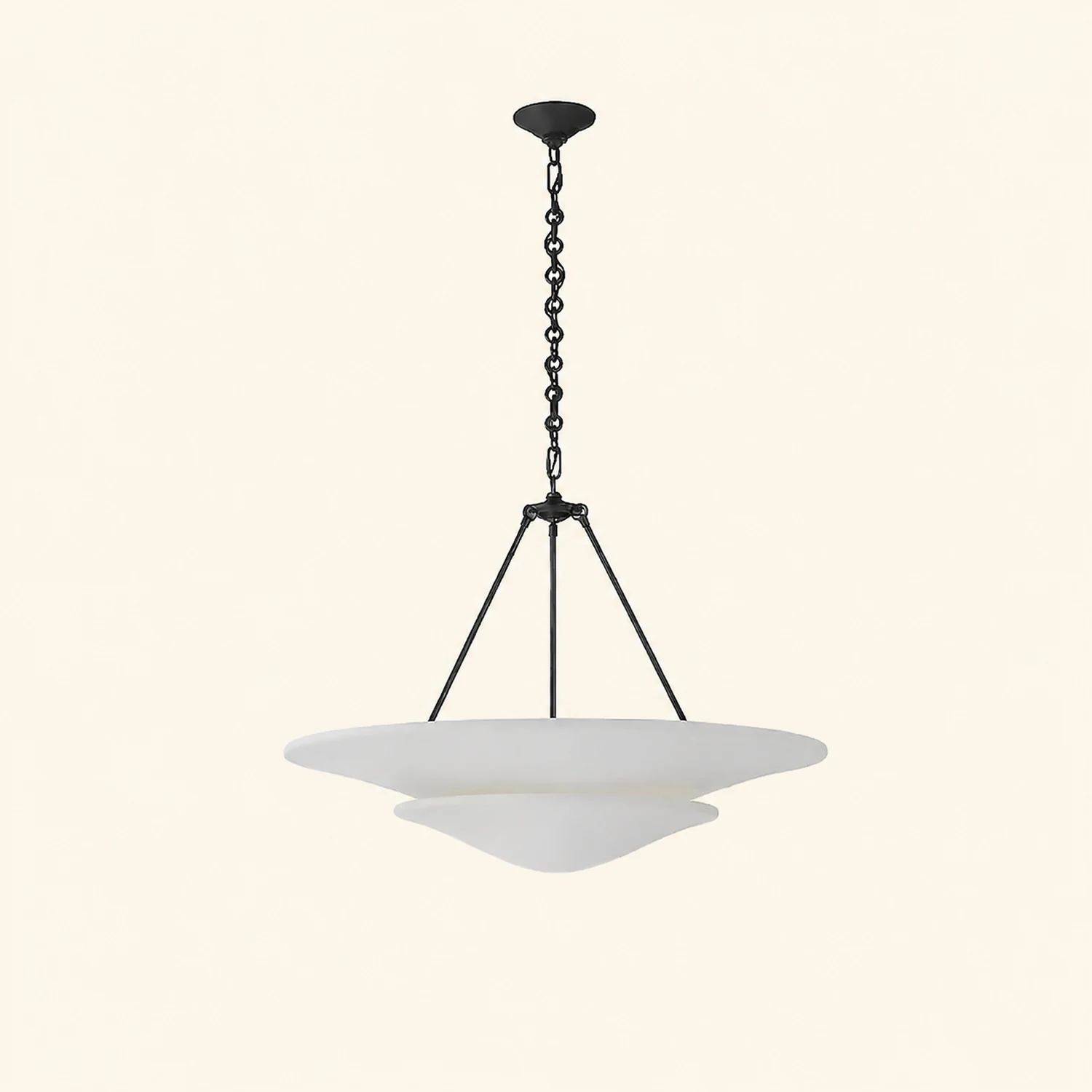Mollino Large Multi-Layered Plaster Chandelier - Lumpaz