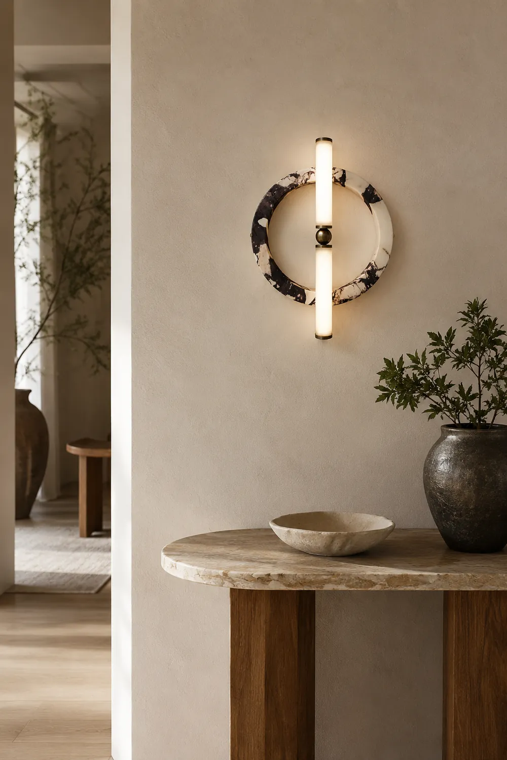 Bulgari marble ring wall lamp - Lumpaz